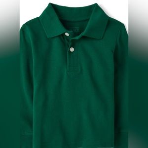 Children’s Place Long Sleeve Polo Shirt - Green - 3T